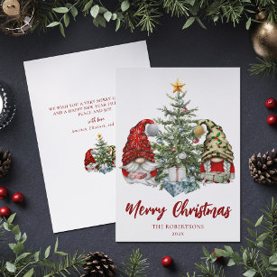 メリークリスマスキュート格言松の木 シーズンカード