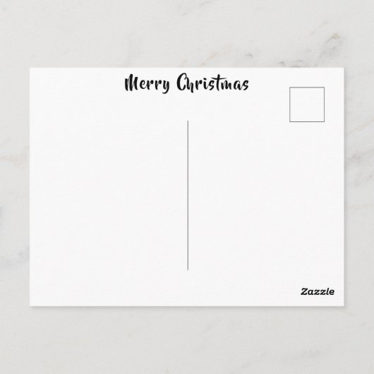 メリークリスマスキュート飾パピーサンタ帽子 ポストカード (裏面)