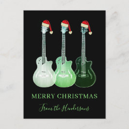 メリークリスマスギタパーソナライズされたー シーズンポストカード