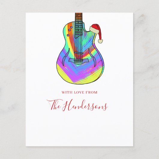メリークリスマスギターカラフル予算 (裏面)