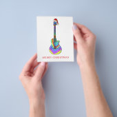 メリークリスマスギターカラフル予算 チラシ (手)