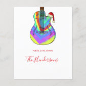 メリークリスマスギターカラフル予算 チラシ (裏面)