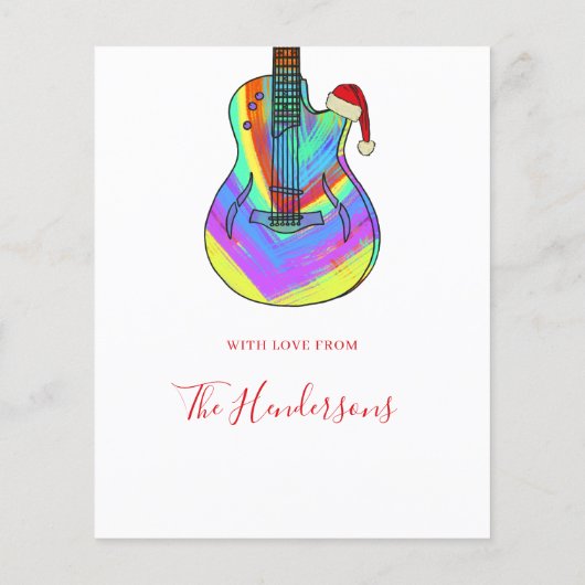 メリークリスマスギターカラフル予算 チラシ (裏面)