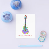 メリークリスマスギターカラフル予算 チラシ (シングル)