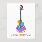 メリークリスマスギターカラフル予算 チラシ (正面)