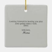 メリークリスマスギターファンオーナメント セラミックオーナメント (裏面)