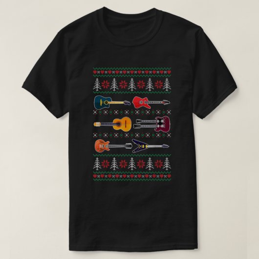 メリークリスマスギター Tシャツ (デザイン正面)