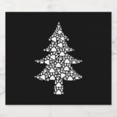 メリークリスマスギフトクリスマスツリーキャットドッグポーP スパークリングワインラベル (シングルラベル)