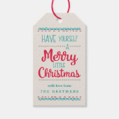 メリークリスマスギフトパーソナライズされたラベル ギフトタグ (正面)