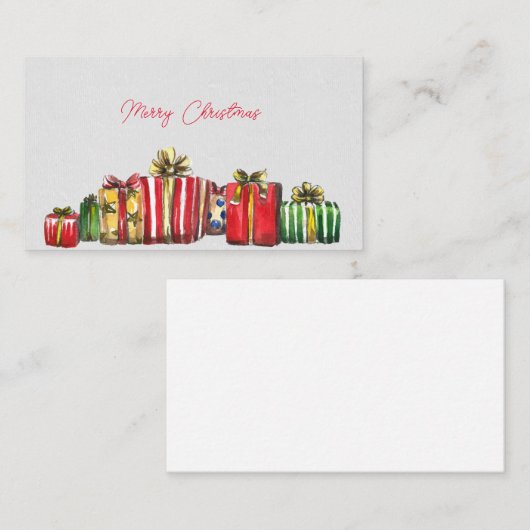 メリークリスマスギフトボックスビジネスカード 名刺 (正面/裏面)