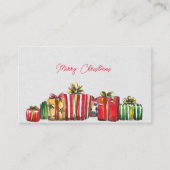 メリークリスマスギフトボックスビジネスカード 名刺 (正面)