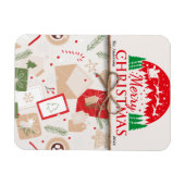 メリークリスマスギフトボックスホリデーマグネットカード マグネット (横)