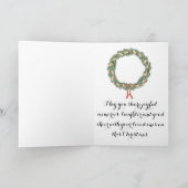 メリークリスマスギフトボックスホリデーリース シーズンカード (内部)