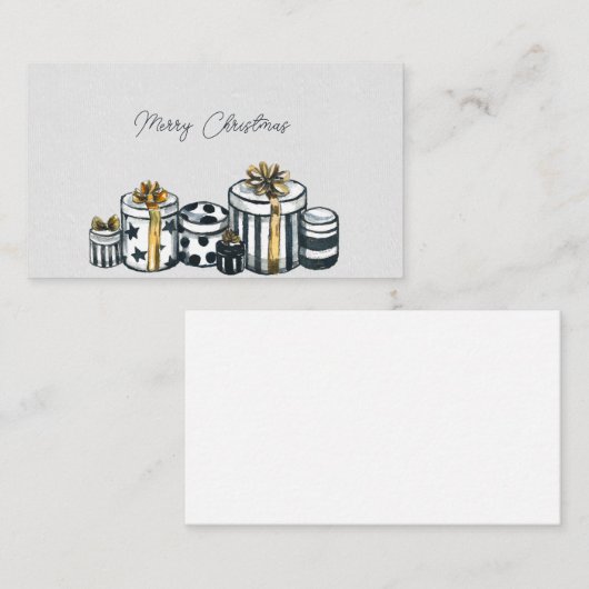 メリークリスマスギフトボックス 名刺 (正面/裏面)