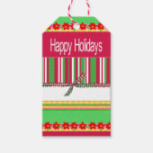 メリークリスマスギフトラベルハッピーホリデー ギフトタグ (正面)