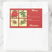 メリークリスマスギフトラベル長方形ステッカー 長方形シール (バッグ)