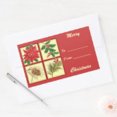 メリークリスマスギフトラベル長方形ステッカー 長方形シール (封筒)