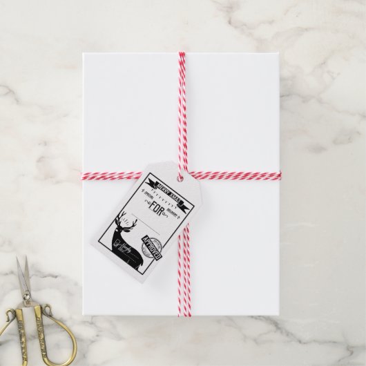 メリークリスマスギフトラベル ギフトタグ (より糸付き)