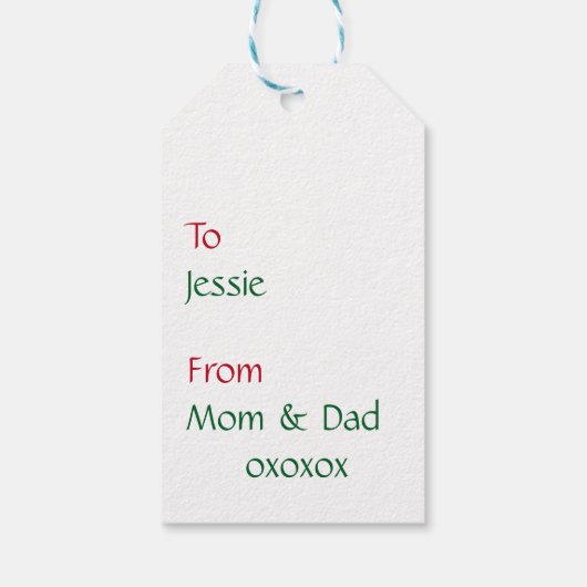 メリークリスマスギフトラベル- OTT格言 ギフトタグ (裏面)