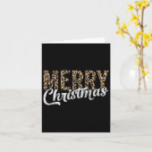 メリークリスマスギフト家族クリスマスヒョウ水牛P カード (黄色い花)