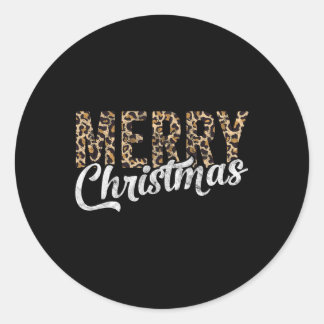 メリークリスマスギフト家族クリスマスヒョウ水牛P ラウンドシール