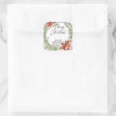 メリークリスマスギフト封筒ホリデー希望Sq スクエアシール (バッグ)