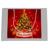 メリークリスマスギフト買い物袋 ラージペーパーバッグ (正面)