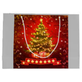 メリークリスマスギフト買い物袋 ラージペーパーバッグ (裏面)