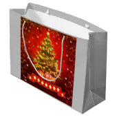 メリークリスマスギフト買い物袋 ラージペーパーバッグ (裏面アングル)