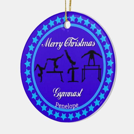 メリークリスマスギムナストセラミックオーナメント セラミックオーナメント (左)