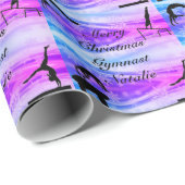 メリークリスマスギムナスト名前をカスタムするラッピング紙 ラッピングペーパー (ロールコーナー)