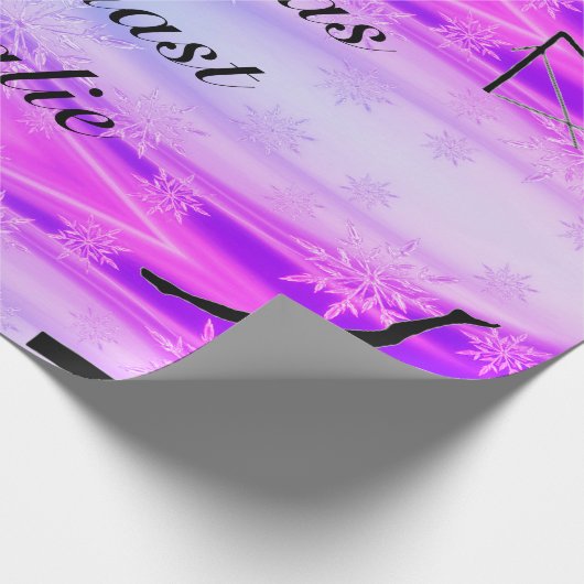 メリークリスマスギムナスト名前をカスタムするラッピング紙 ラッピングペーパー (角)