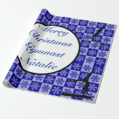 メリークリスマスギムナスト名前をカスタムするラッピング紙 ラッピングペーパー (アンロールド)