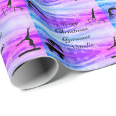 メリークリスマスギムナスト名前をカスタムする ラッピングペーパー (ロールコーナー)