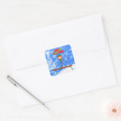 メリークリスマスギムナスト小妖精や小人 スクエアシール (封筒)