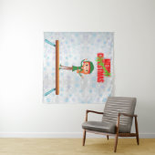 メリークリスマスギムナスト小妖精や小人 タペストリー (インサイチュ(横))