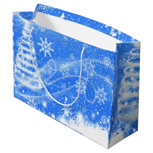 メリークリスマスギムナスト小妖精や小人 ラージペーパーバッグ (裏面アングル)