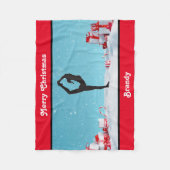 メリークリスマスギムナスト/応援サソリ フリースブランケット (正面)