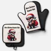 メリークリスマスギャングスタイル | 鍋つかみ&鍋敷きセット (正面/裏面)