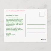 メリークリスマスギンガムホリデーカスタム写真 ポストカード (裏面)