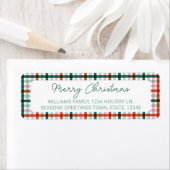 メリークリスマスギンガム差出人住所 ラベル (インサイチュ)