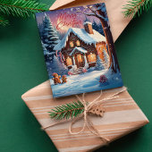 メリークリスマスギンガーブレッドハウスホリデーカード シーズンカード