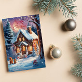 メリークリスマスギンガーブレッドハウスホリデーカード シーズンカード