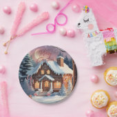 メリークリスマスギンガーブレッドハウスホリデーパーティー ペーパープレート (パーティー)