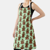 メリークリスマスギンガーブレッドレディホリデークッキー エプロン (インサイチュ)