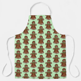 メリークリスマスギンガーブレッドレディホリデークッキー エプロン