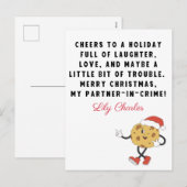 メリークリスマスクッキーおもしろい引用文for Friends シーズンポストカード (正面/裏面)