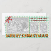 メリークリスマスクッキープレイドテーブルクロス シーズンカード (正面/裏面)