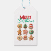 メリークリスマスクッキー交換ホリデーパーティー ギフトタグ (正面)