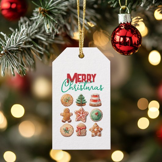 メリークリスマスクッキー交換ホリデーパーティー ギフトタグ